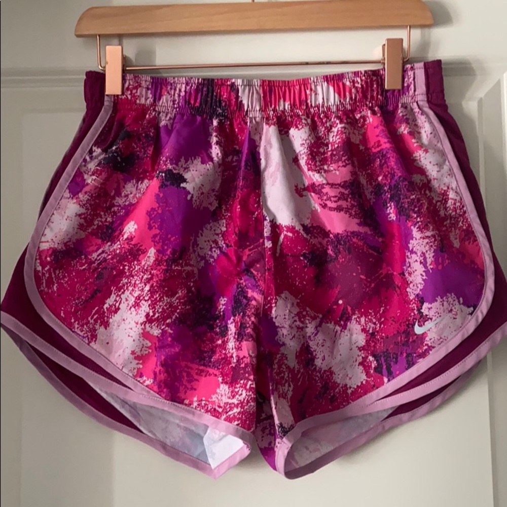 Nike pink running shorts